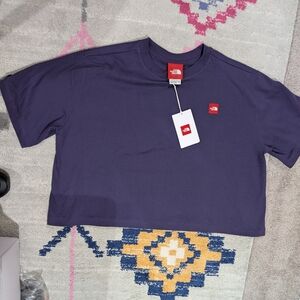 NWT North Face Red Box Short Sleeve Boxy Tee - Purple - Women's Size XXL